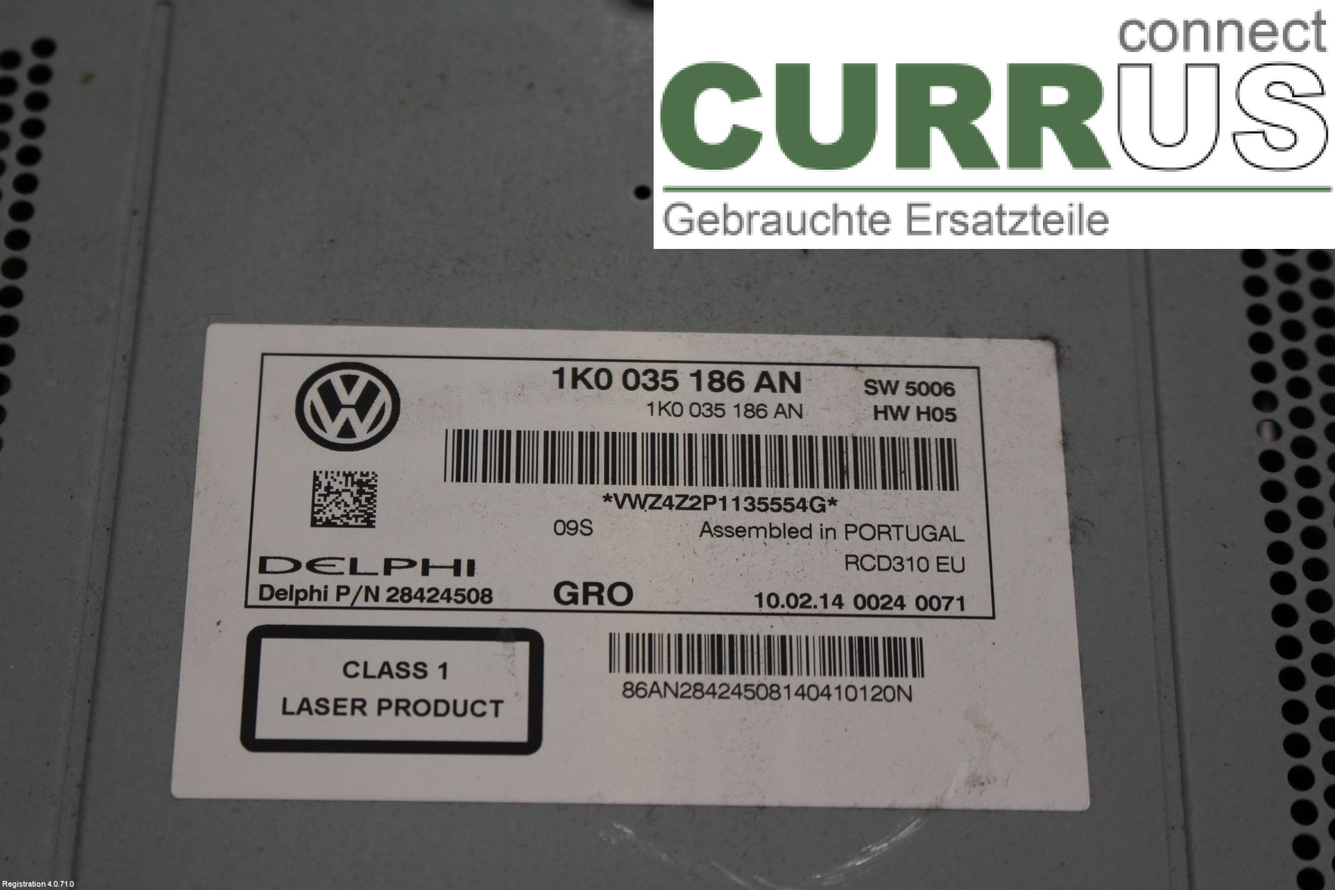VW CADDY  11-15 Radio CD / panel multimedialny 1K0057187NX CAYE
