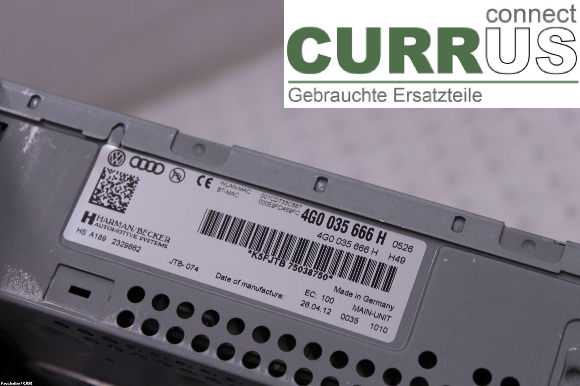AUDI A6/S6 4G   11-18 Radio CD / Multimedia panel 4G0035666H CLAA