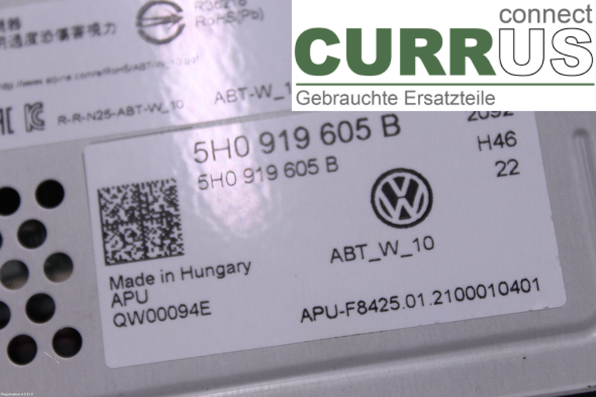 VW GOLF/E-GOLF VIII  20- car-part-types.display 5H0919605B DPBA