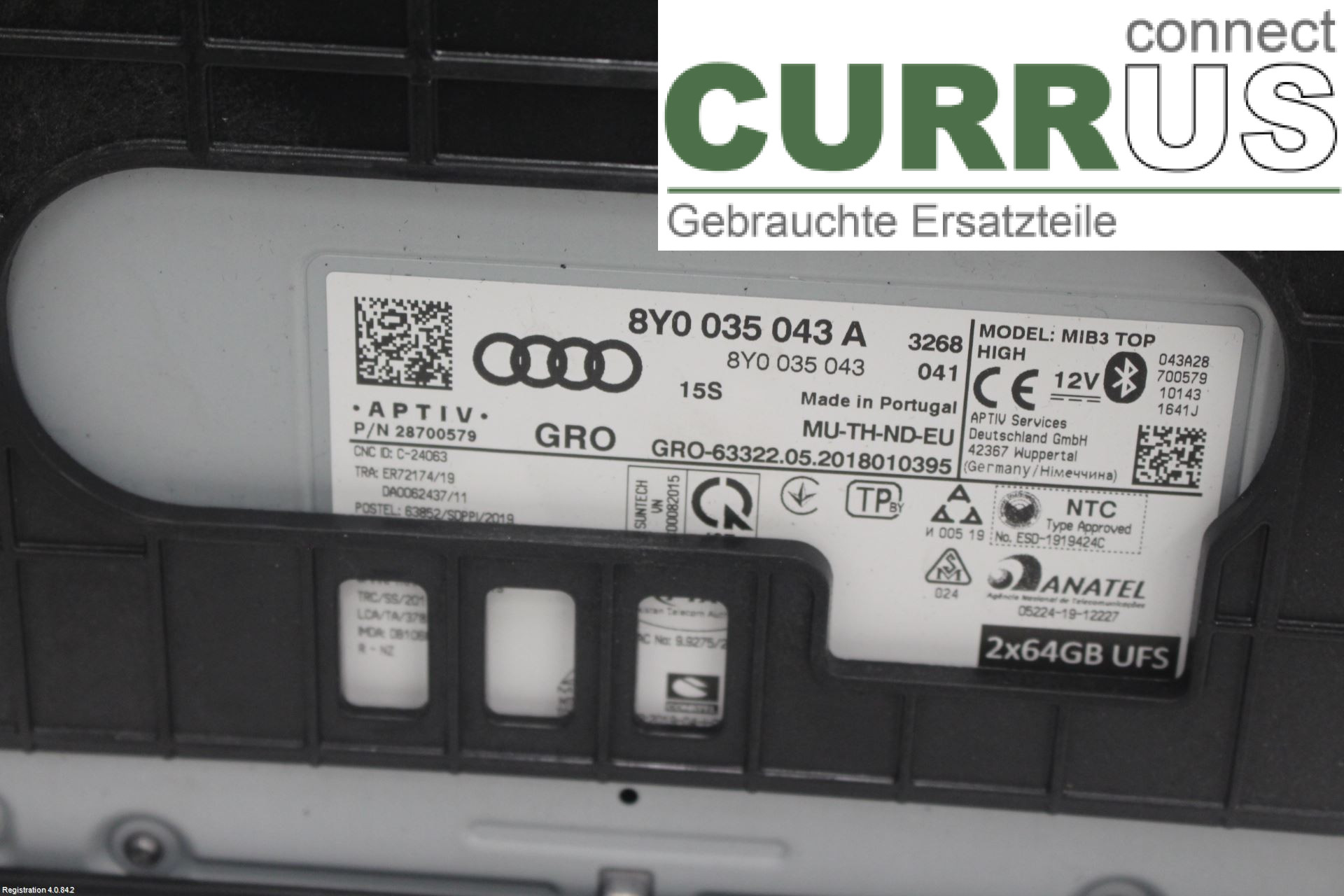 AUDI A3/S3 8Y  21- Radio CD / Multimedia panel  DPCA