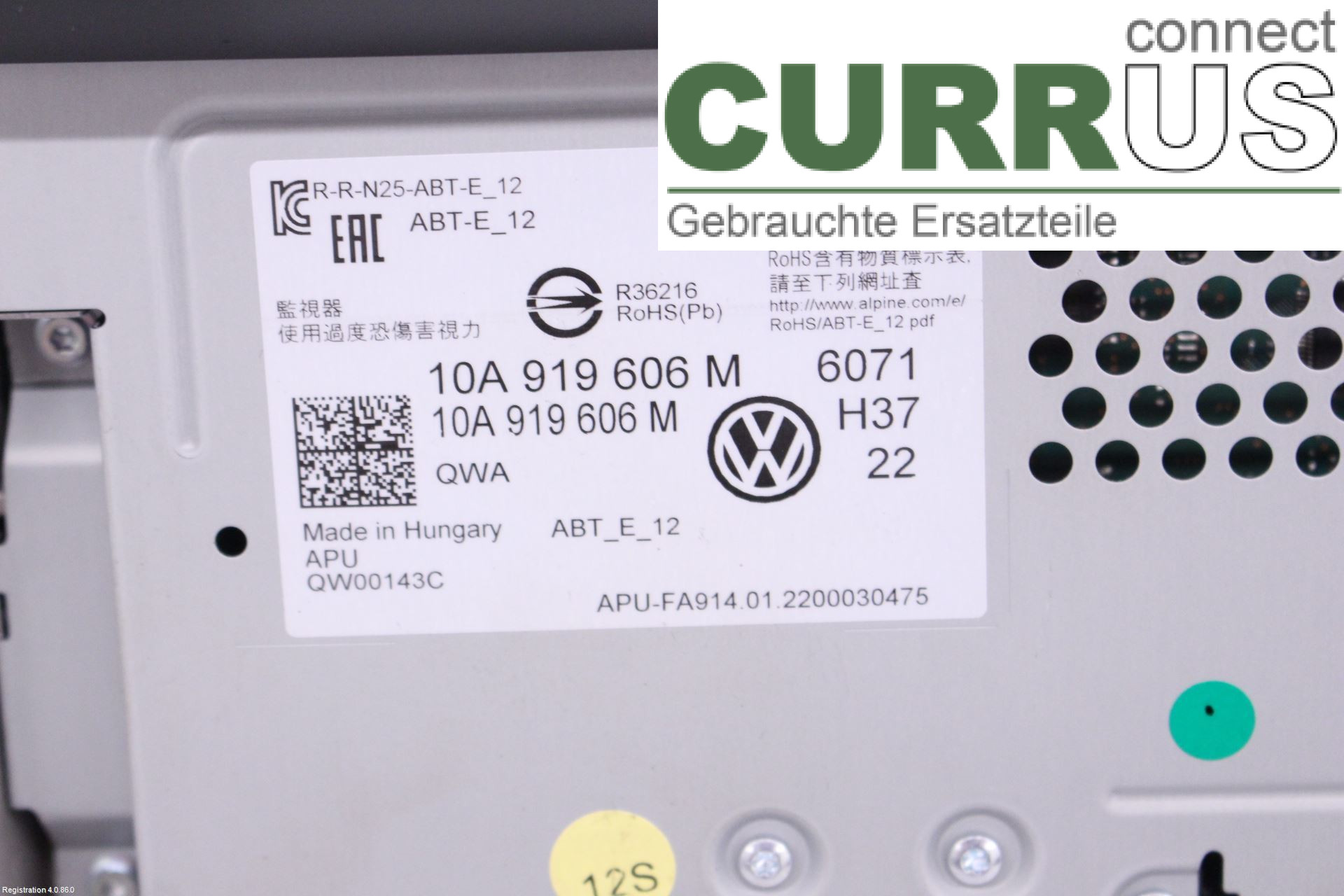 VW ID.4  21- car-part-types.display 10A919606M EBJA