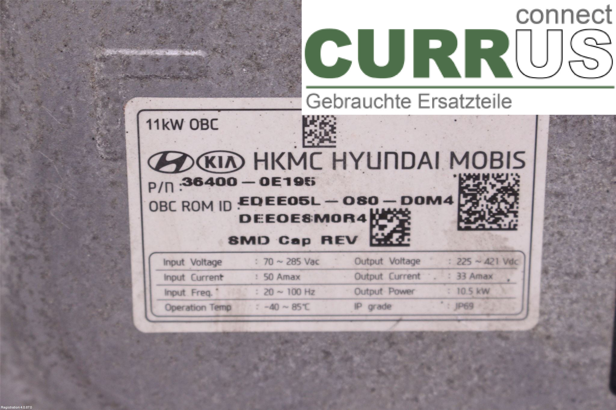 KIA NIRO (DE) 17- Power distribution controller 364000E195 EM16