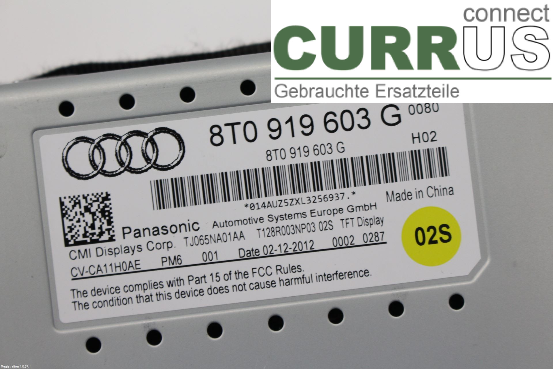 AUDI A4  12-15 car-part-types.display 8T0057603G CGLC
