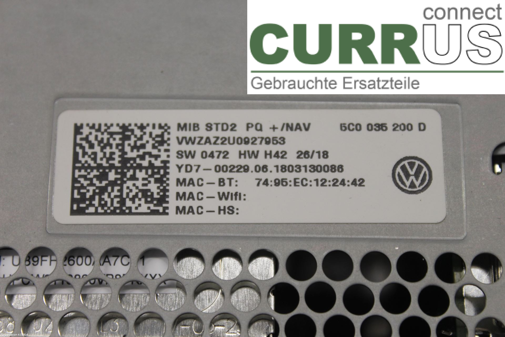 VW PASSAT  15-19 Radio CD / Multimedia panel 5C0035200E DDSA
