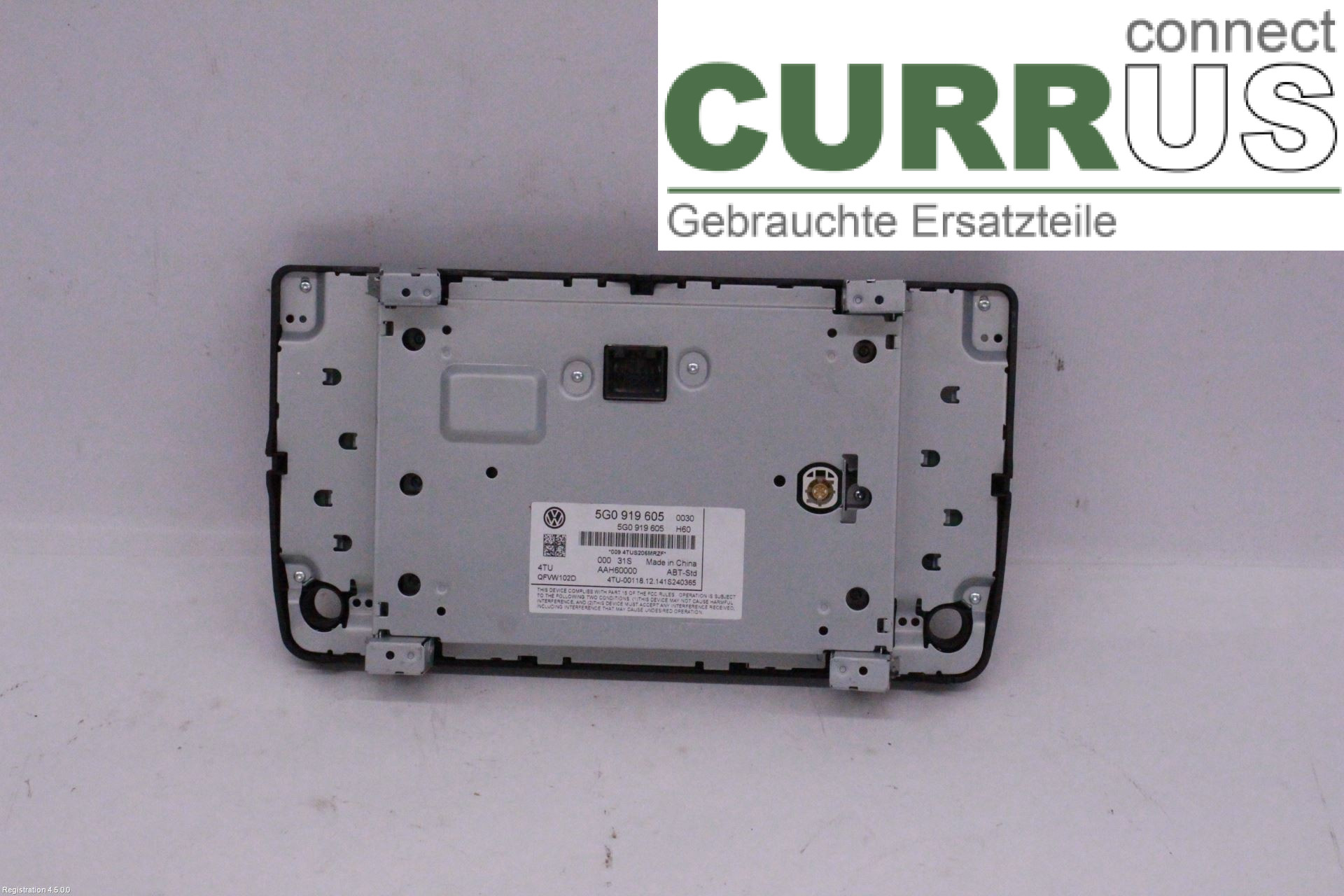 VW GOLF / E-GOLF VII 13-20 Radio-CD-/Multimedia-Panel 5G0919605 CRKB