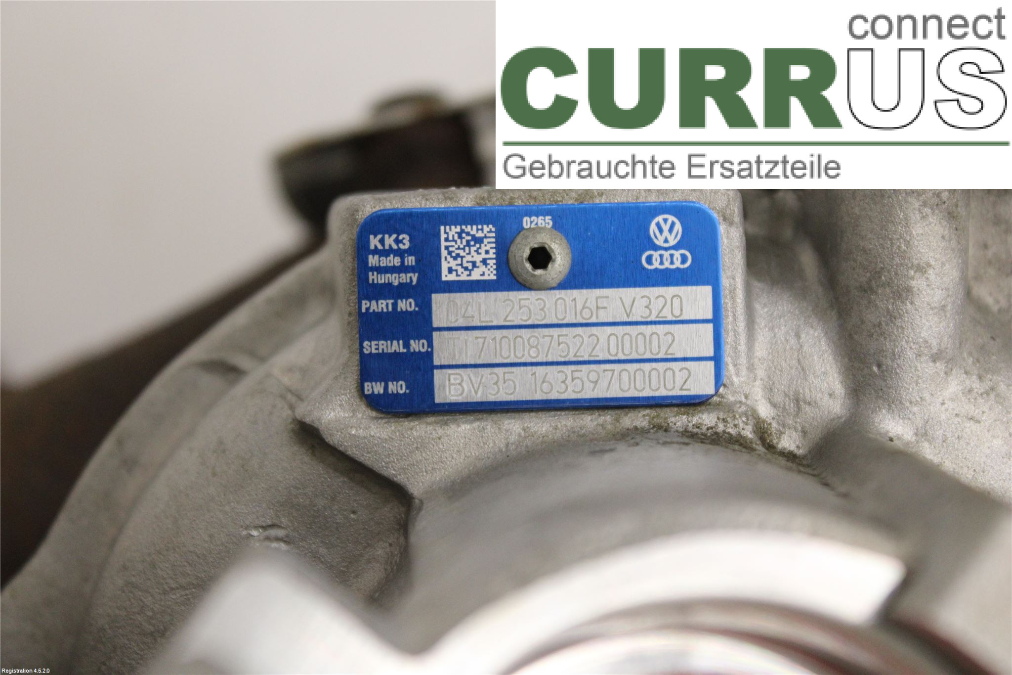 VW PASSAT  15-19 Turbo charger 04L253020RX DCZA