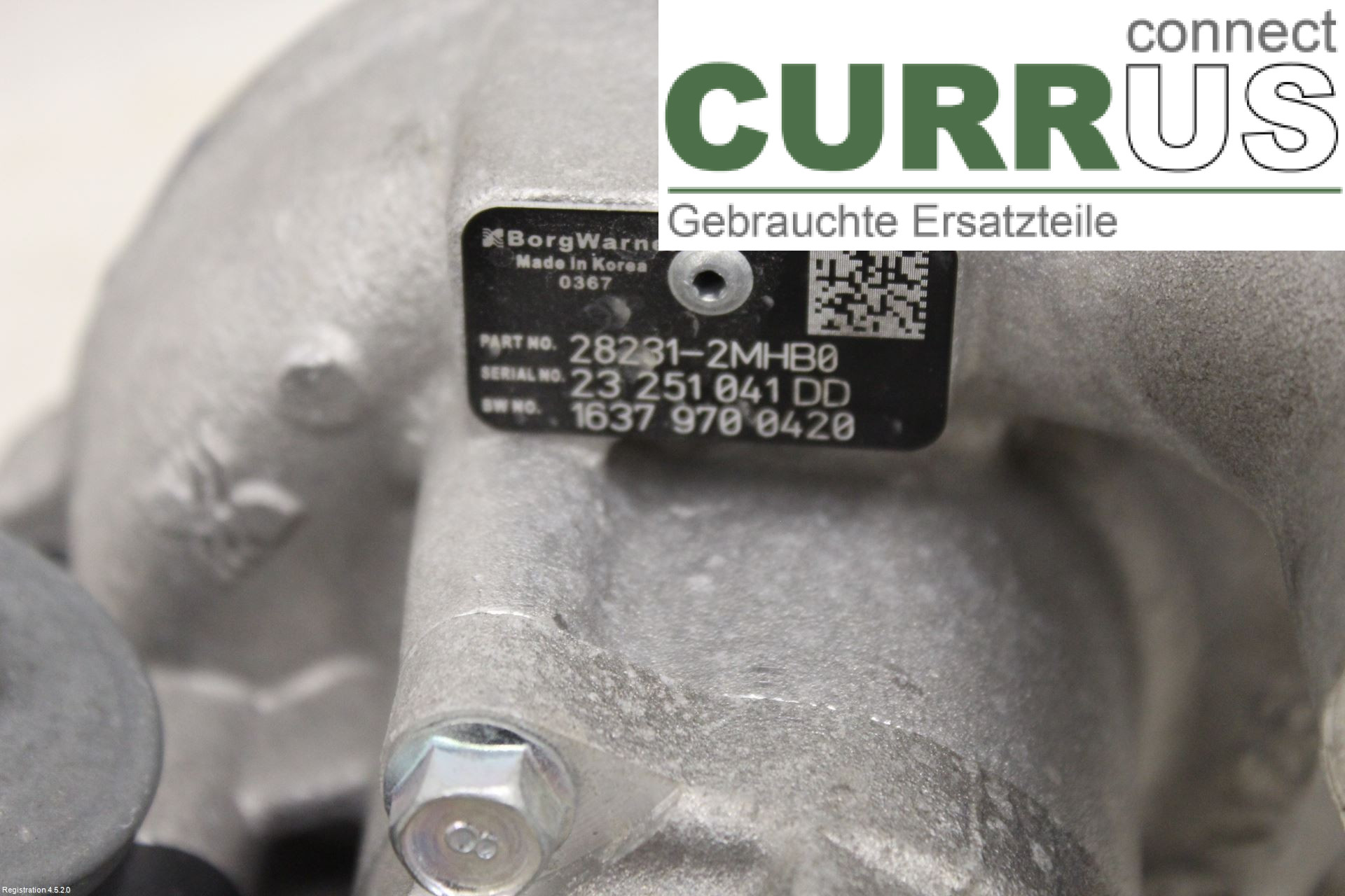 HYUNDAI TUCSON Turbo charger 282312MHB0 