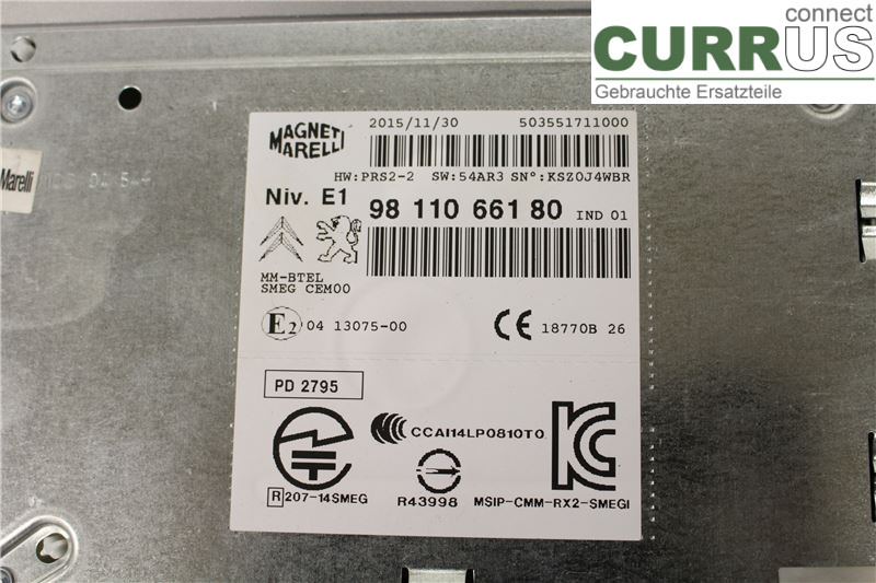 PEUGEOT 208 16-19 Radio CD / panel multimedialny  1.2 VTI