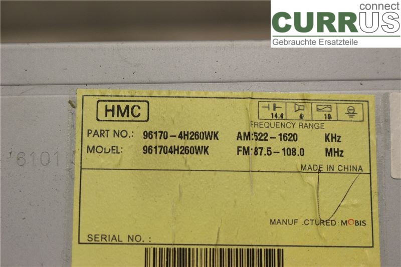 HYUNDAI H1/STAREX  08- Radio CD /Multimediapanel  D4CB