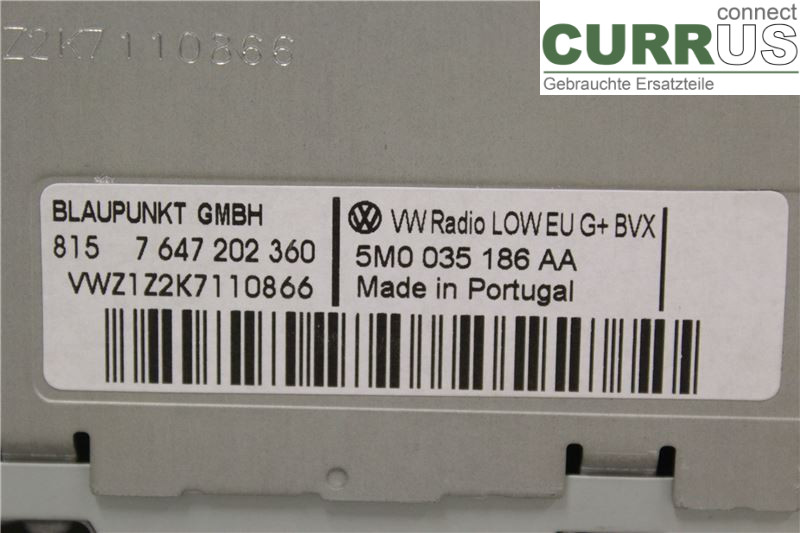 VW GOLF VI     09-13 Radio CD / Multimedia panel 5M0035186AA CAXA