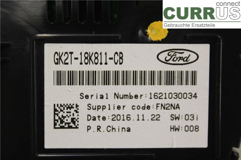 FORD TRANSIT SKÅP/BUSS 14- Radio-CD-/Multimedia-Panel GK2T-18K811-CB 