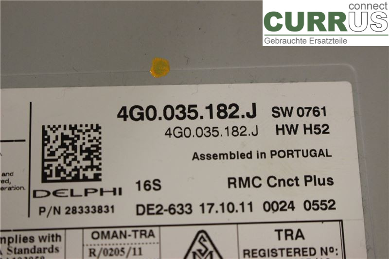 AUDI A6/S6 4G   11-18 Radio CD / Multimedia panel  CGLC