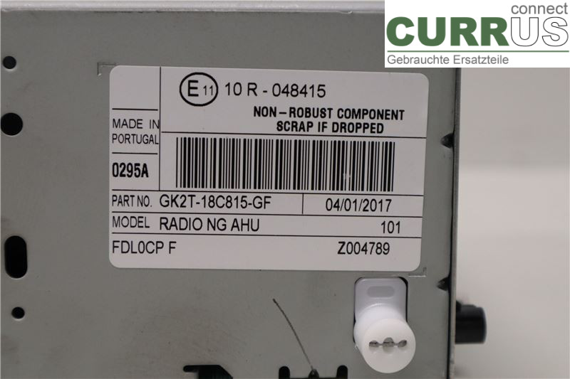 FORD TRANSIT SKÅP/BUSS 14- Radio-CD-/Multimedia-Panel 2391663 CR TC 