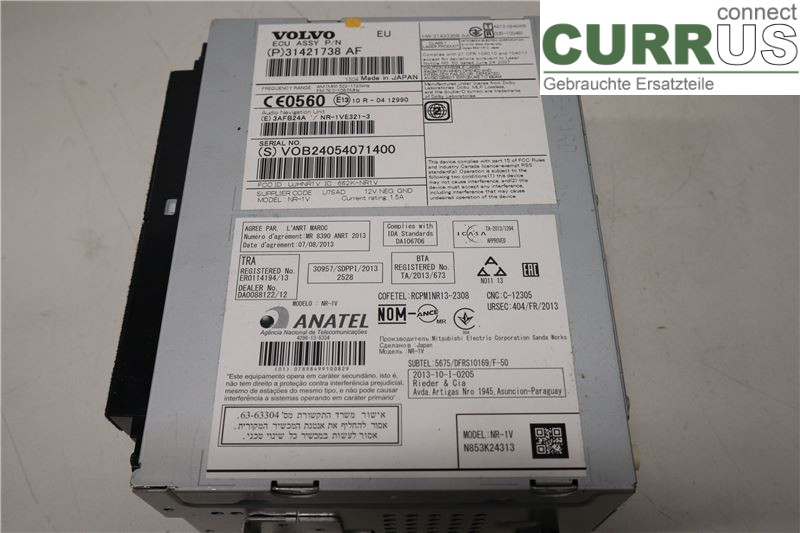 VOLVO XC70  14-16 Radio CD /Multimediapanel 36050605 D4204T5