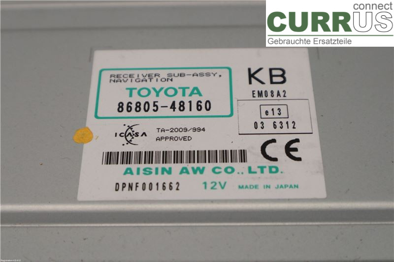 LEXUS CT 200h Radio CD / Multimedia panel 86120-76040 -