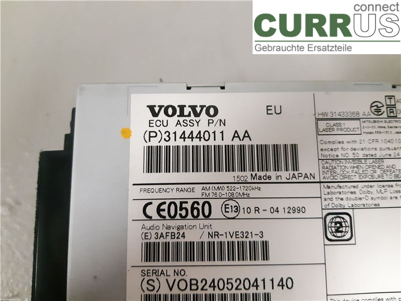 VOLVO XC60  14-17 Radio CD / Multimedia panel 36050605 D5244T15