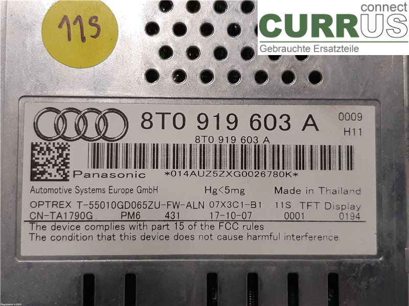 AUDI A4/S4  08-11 car-part-types.display 8T0919603A CAGA