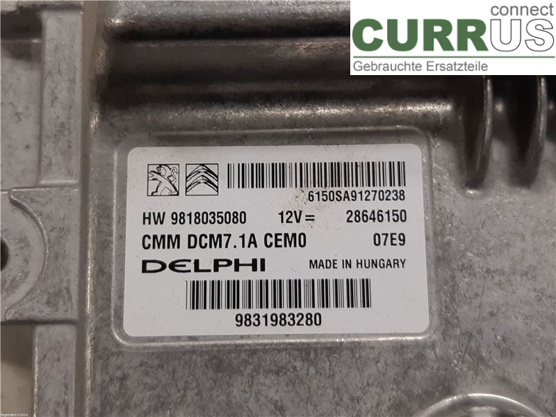 TOYOTA PROACE II  16- Engine Control Unit (ECU) 9818035080 4WZ-FTV
