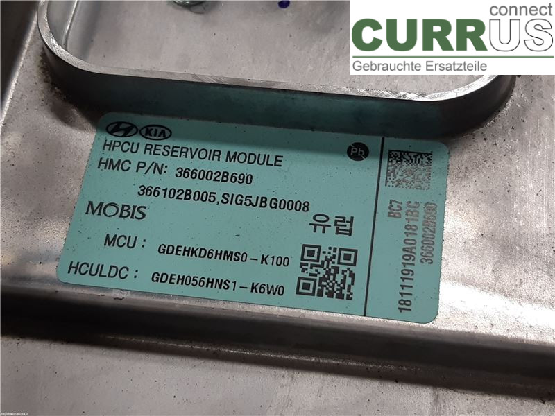 KIA NIRO (DE) 17- Power distribution controller 366102B005 G4LE6