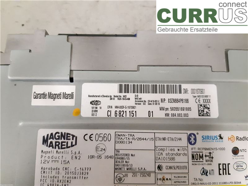 BMW 4 F36 GRAN COUPÉ  14-20 Radio CD / Multimedia panel 65129874330 B48-B20A
