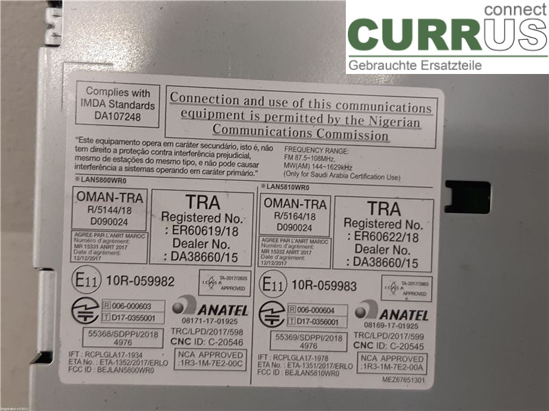 NISSAN NV300  16- Radio CD / Multimedia panel 281151584R R9M