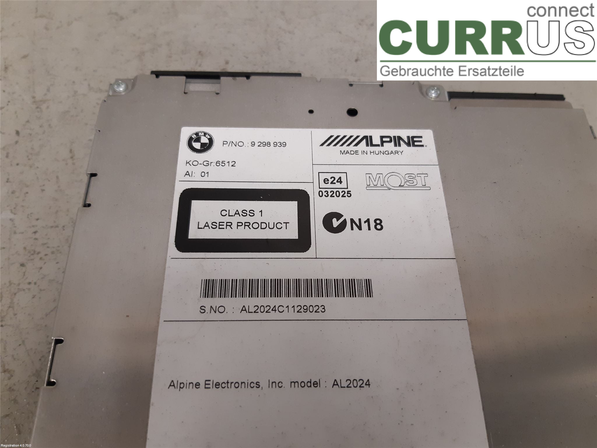 BMW 3 F30/F31/F80    12-19 Radio CD / Multimedia panel 65129292322 N20-B20A