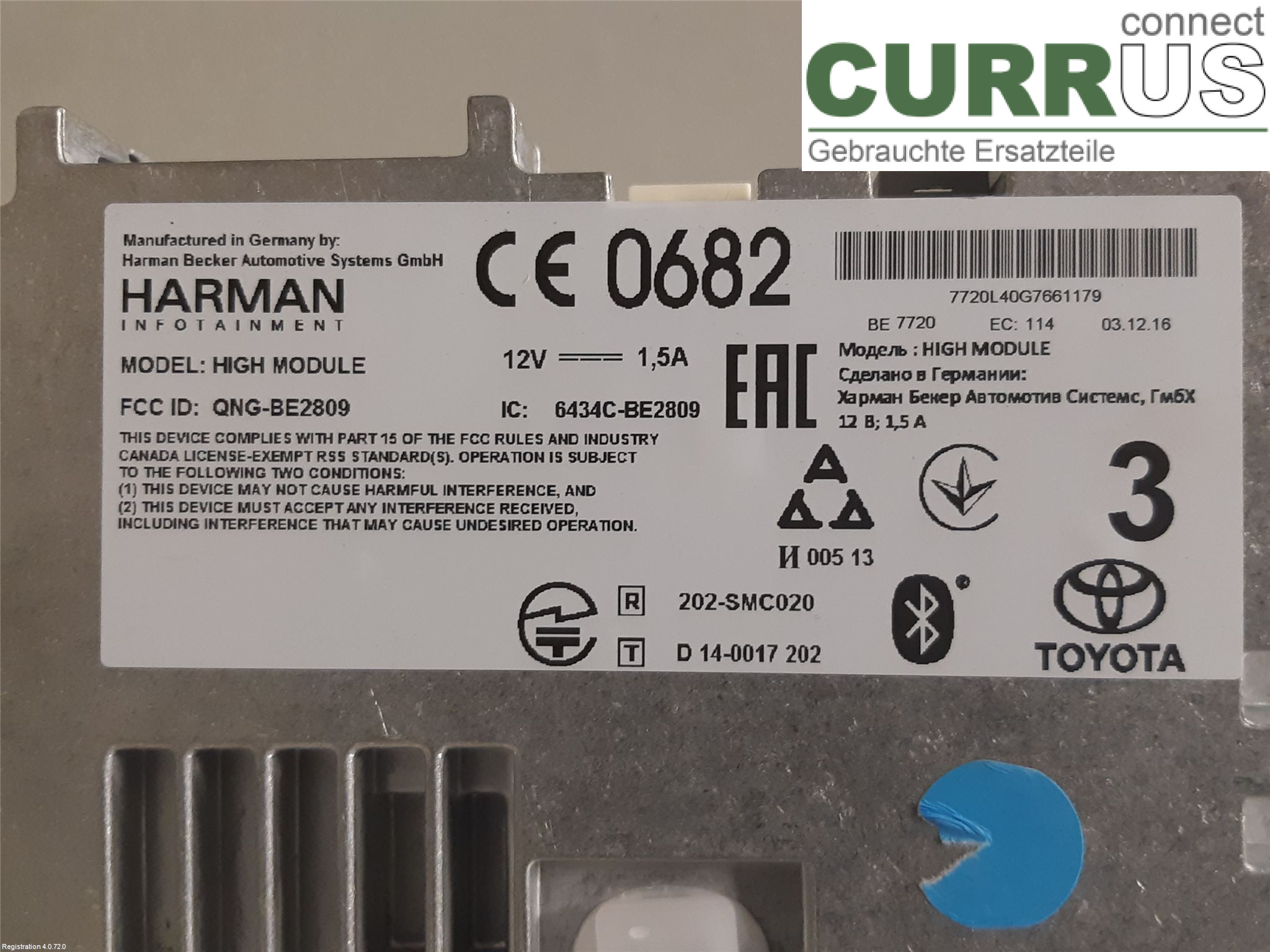 TOYOTA RAV4  13-18 Radio CD / Multimedia panel 86140-42310 2AR-FXE