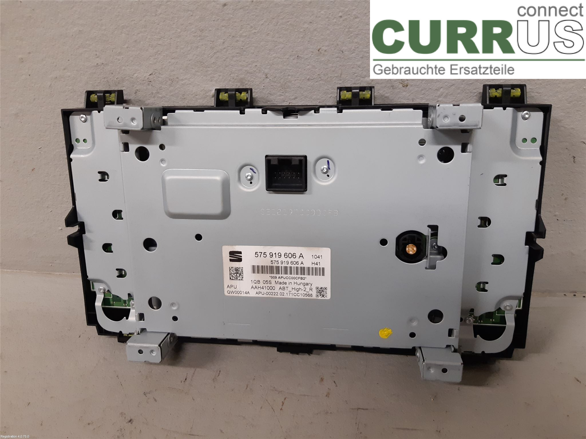 SEAT ATECA  16- Radio CD / Multimedia panel 575919606A DFFA