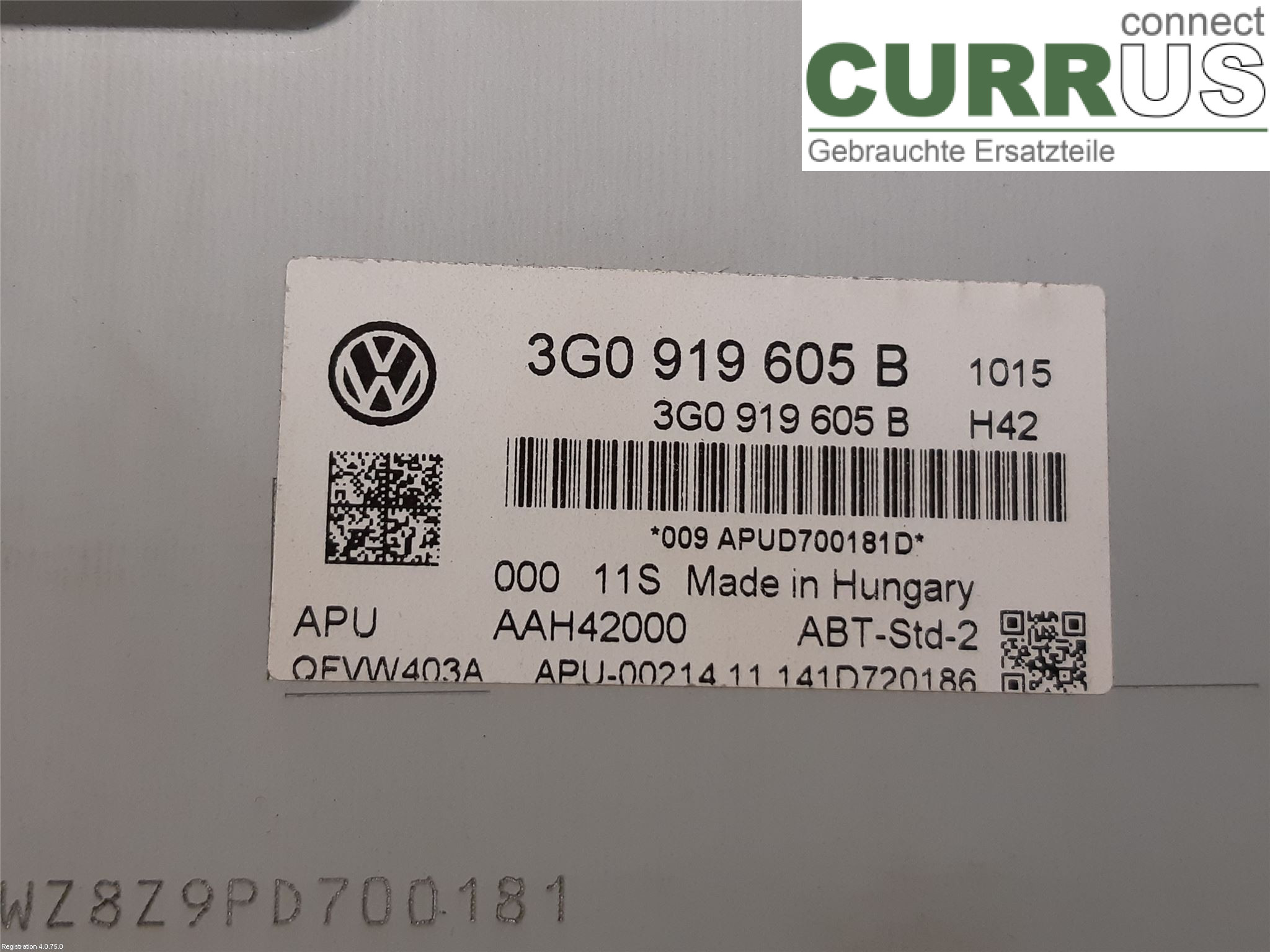 VW PASSAT  15-19 Radio CD / Multimedia panel 3G0919605B CRLB