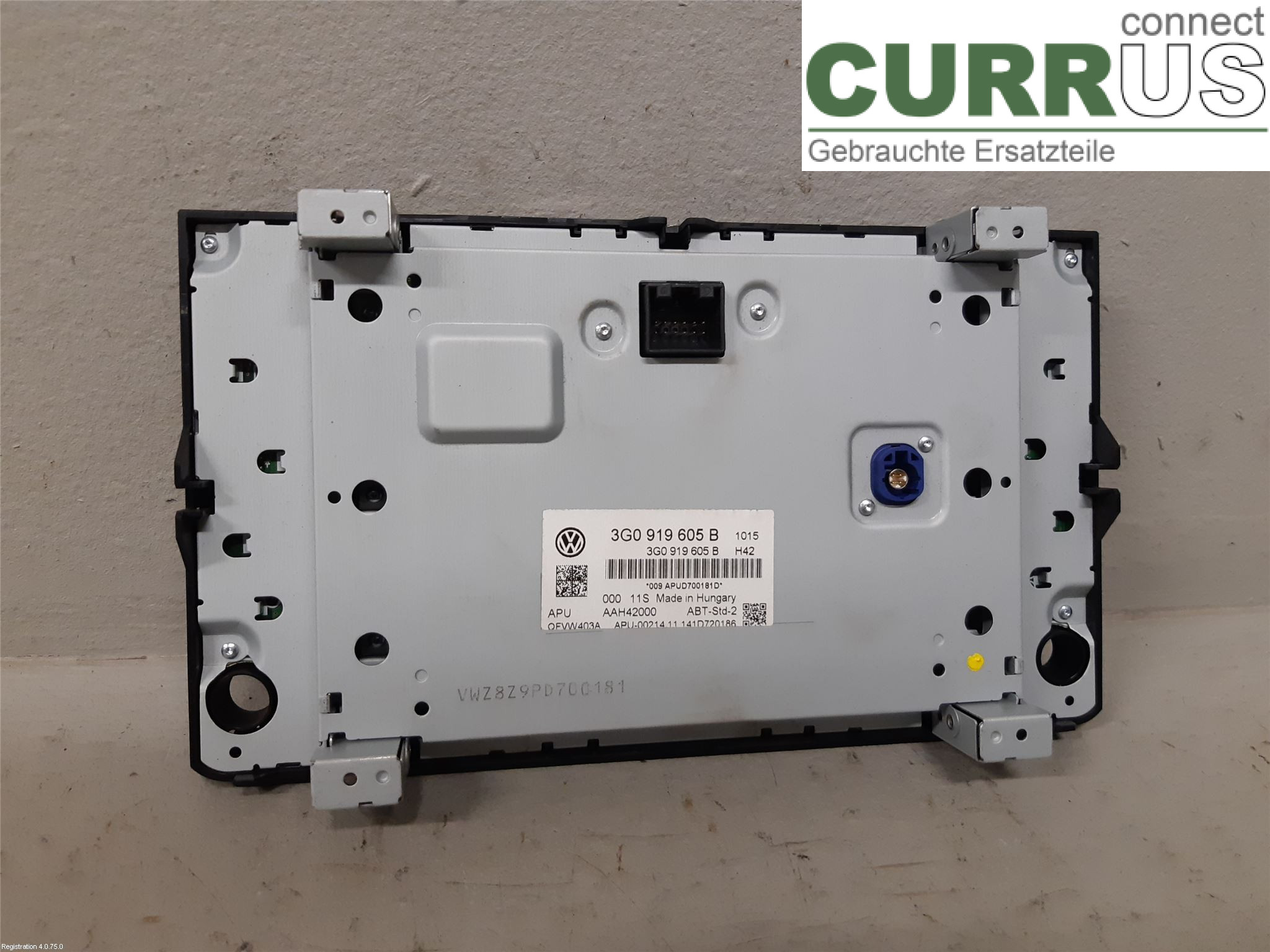 VW PASSAT  15-19 Radio CD / Multimedia panel 3G0919605B CRLB