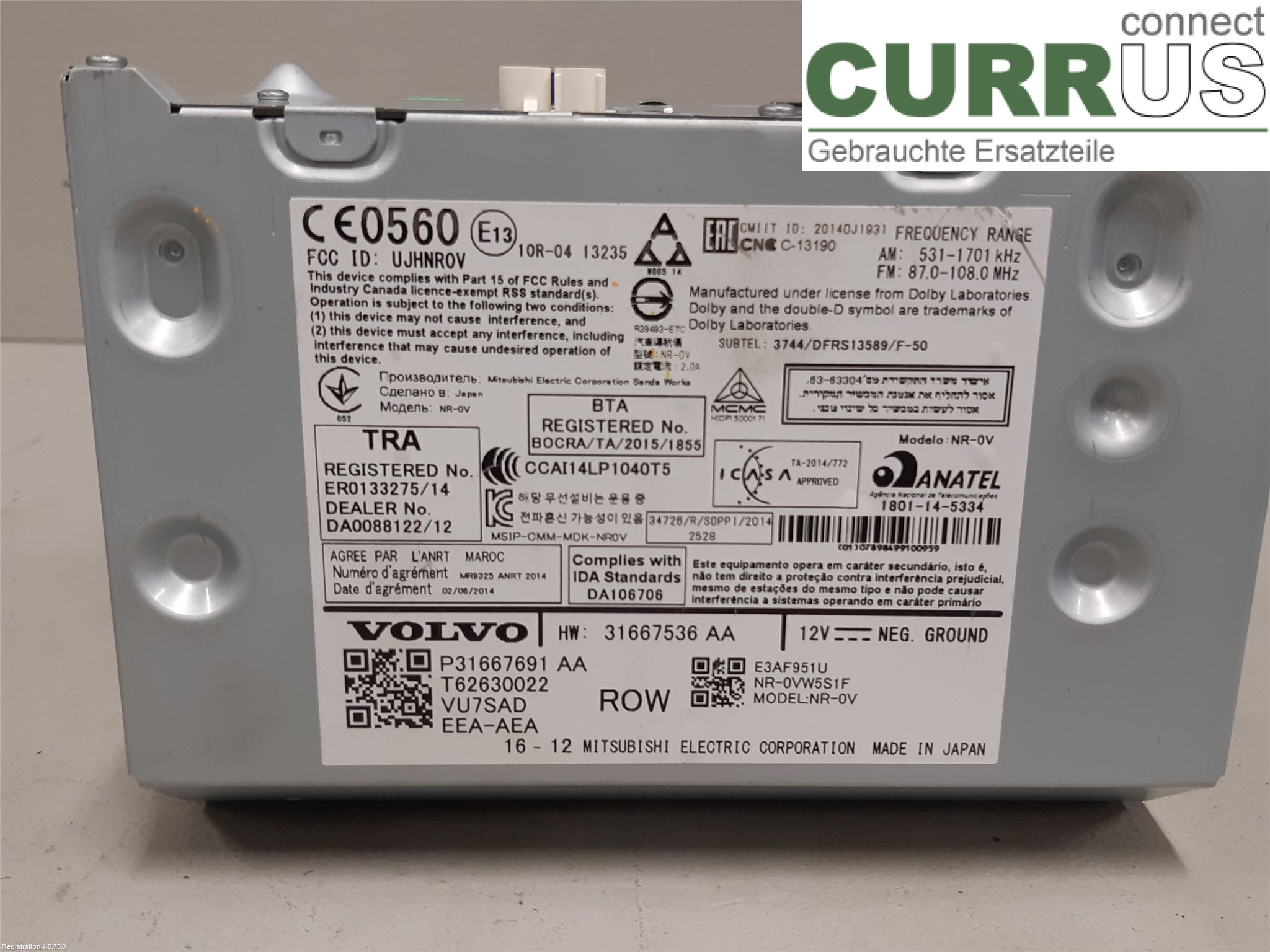 VOLVO V90  17- Radio CD / Multimedia panel 36011502 D4204T9