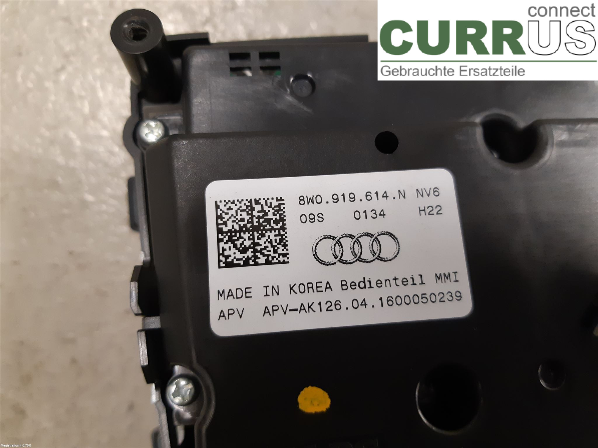 AUDI A4/S4  B9 16-19 Radio CD / Multimedia panel 8W0919614N CSWB