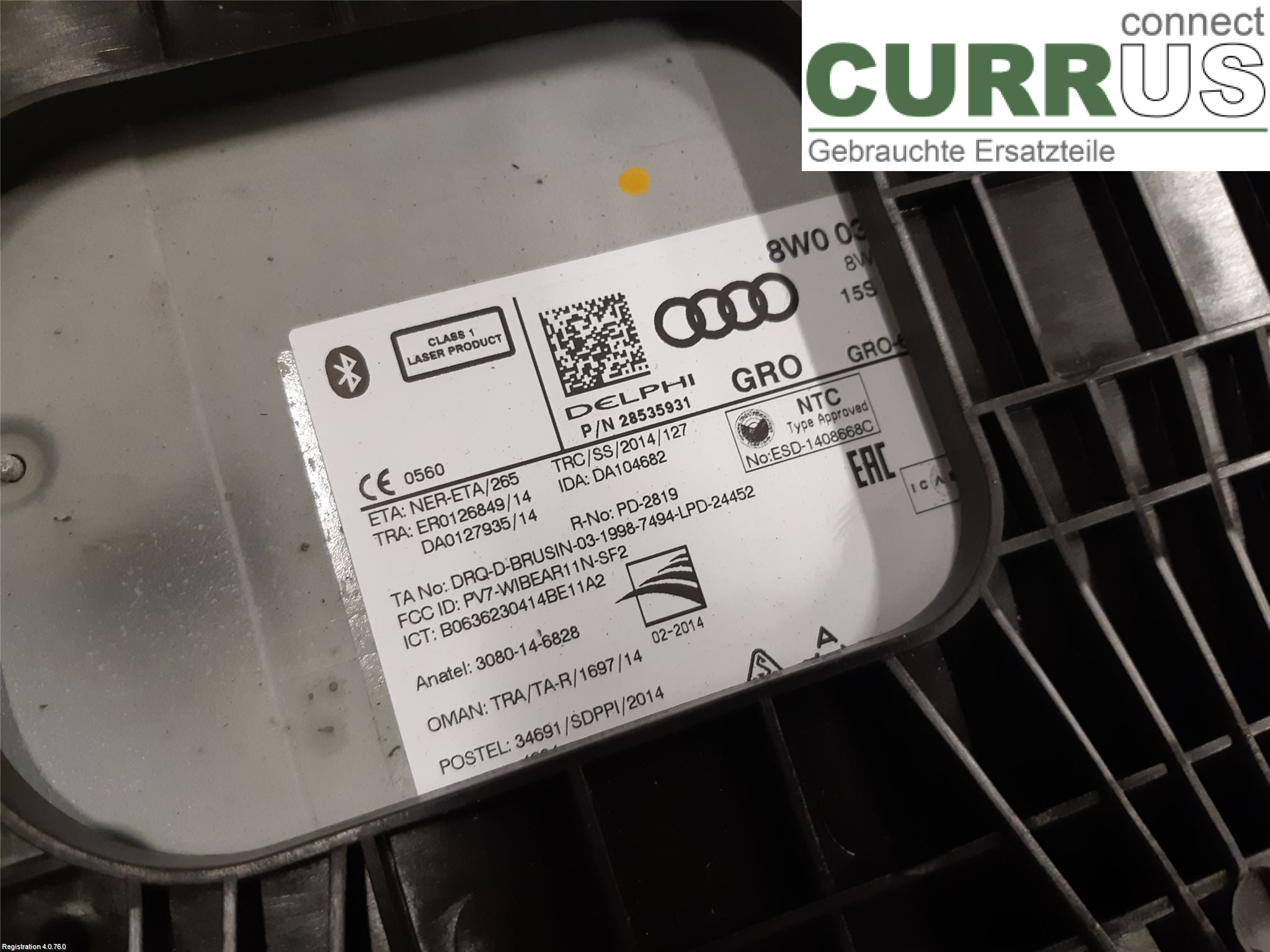 AUDI A4/S4  B9 16-19 Radio CD / Multimedia panel 8W0035183A CSWB