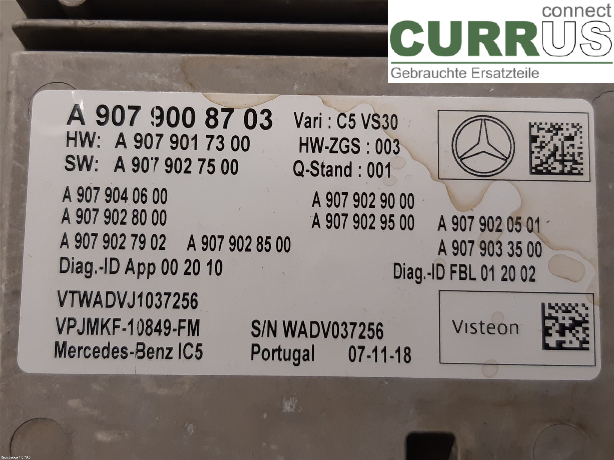 MB SPRINTER (W907/910) 19- Radio CD / Multimedia panel A 420 900 87 04 OM651.958