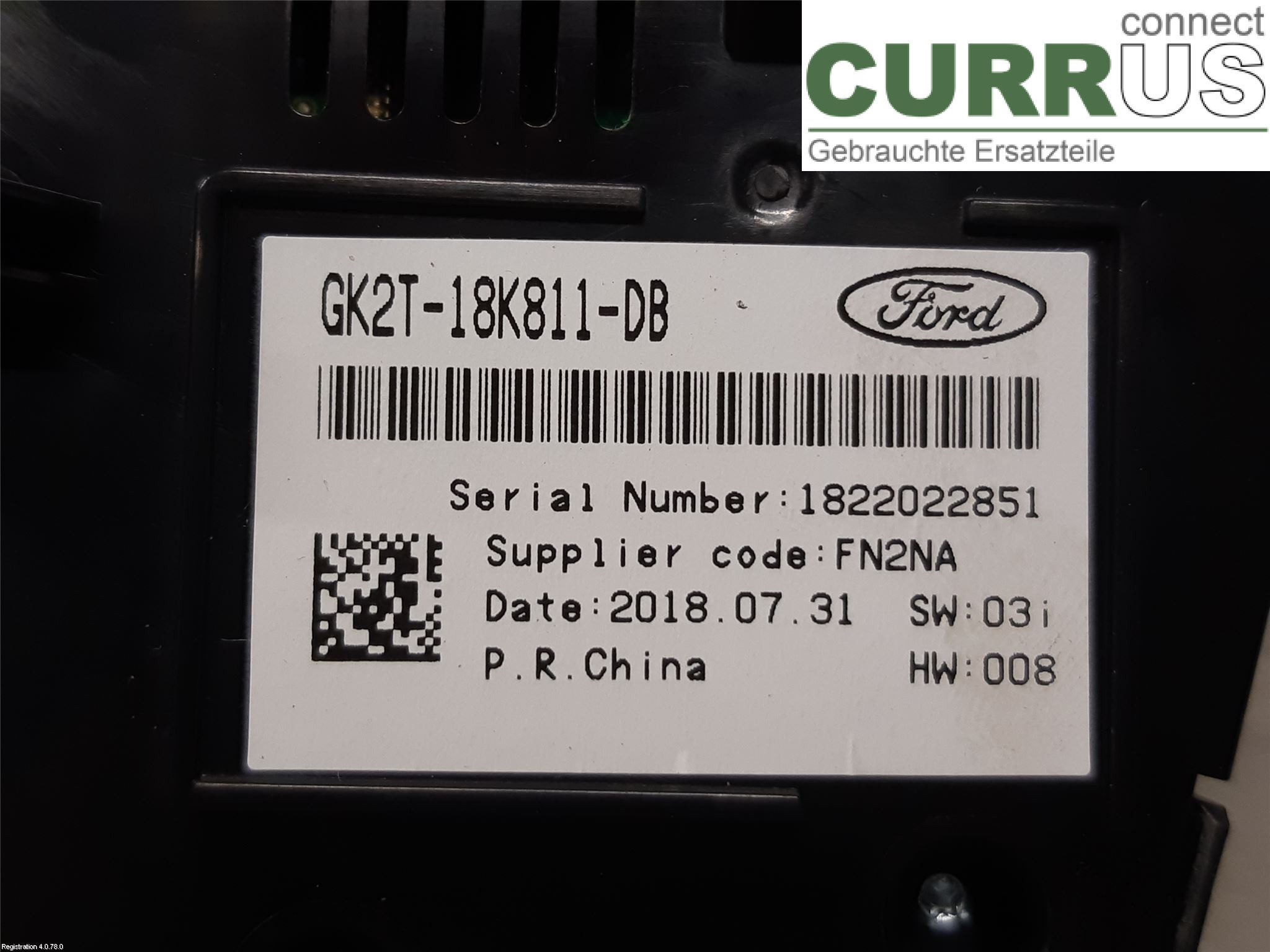 FORD TRANSIT SKÅP/BUSS 14- Radio-CD-/Multimedia-Panel 2010918 YNF6