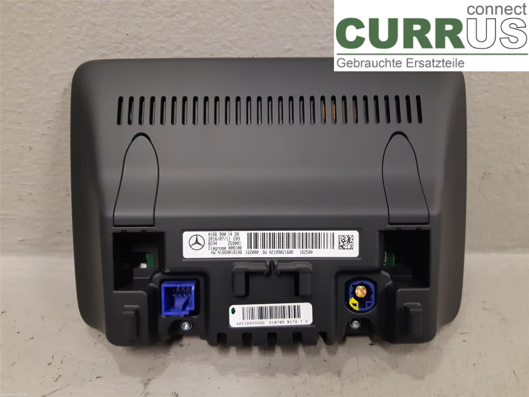 MB CLA-CLASS (C117/X117)  13-19 Radio CD / Multimedia panel A 166 900 82 22 80 OM651.930