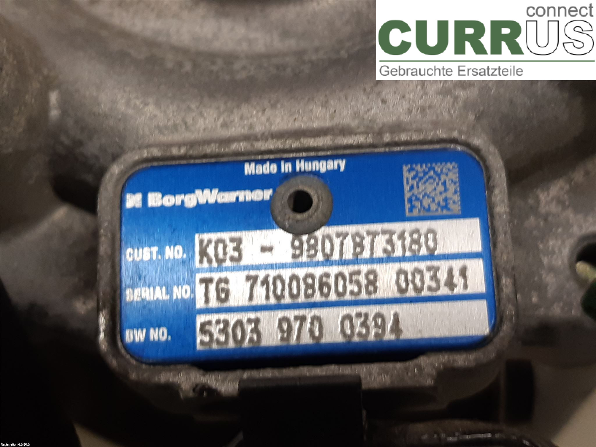 TOYOTA PROACE II 16- Turbo charger SU001-A4016 4WZ-FHV