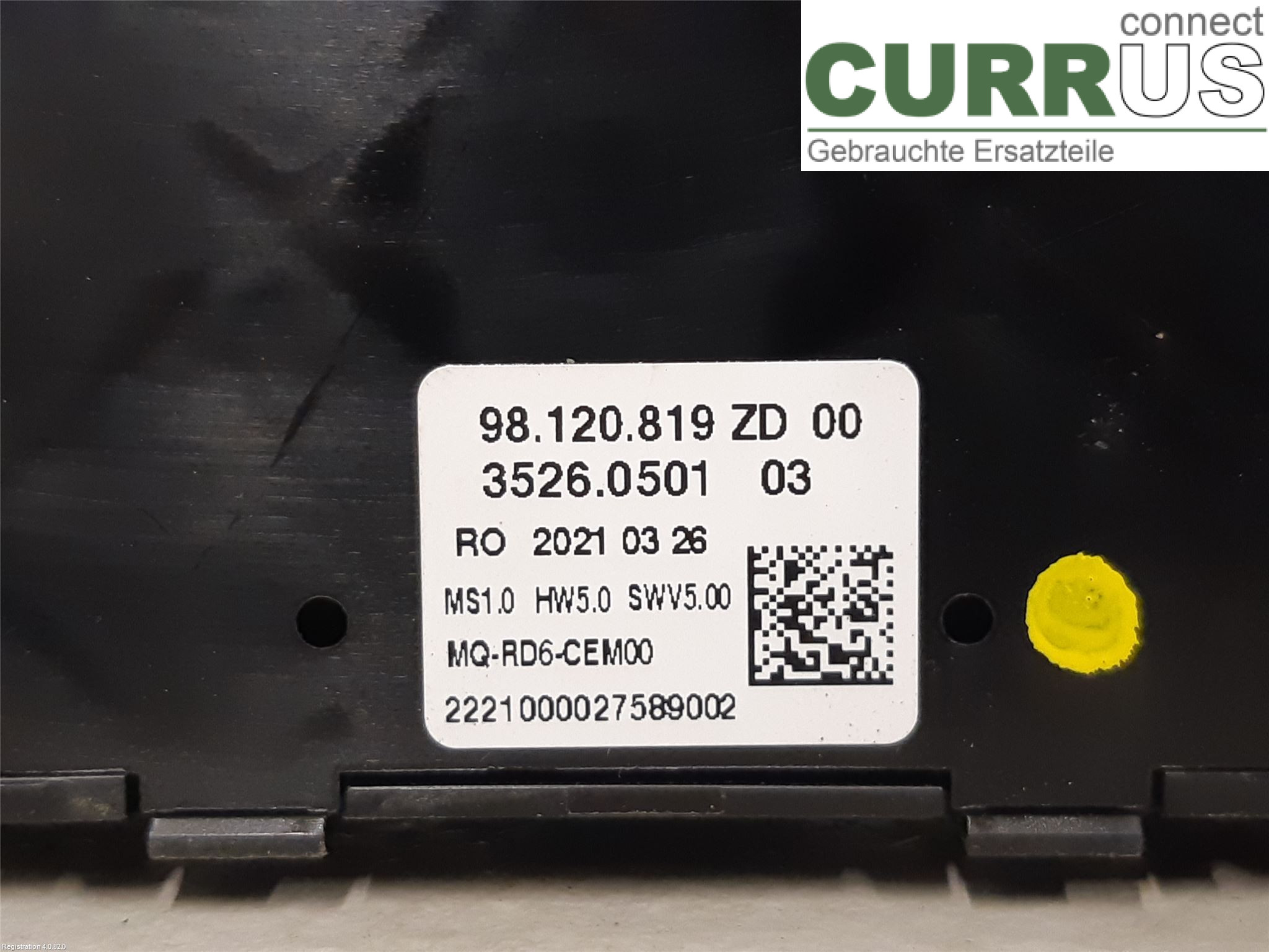 PEUGEOT EXPERT  17- Radio CD / Multimedia panel 98120819ZD AHK