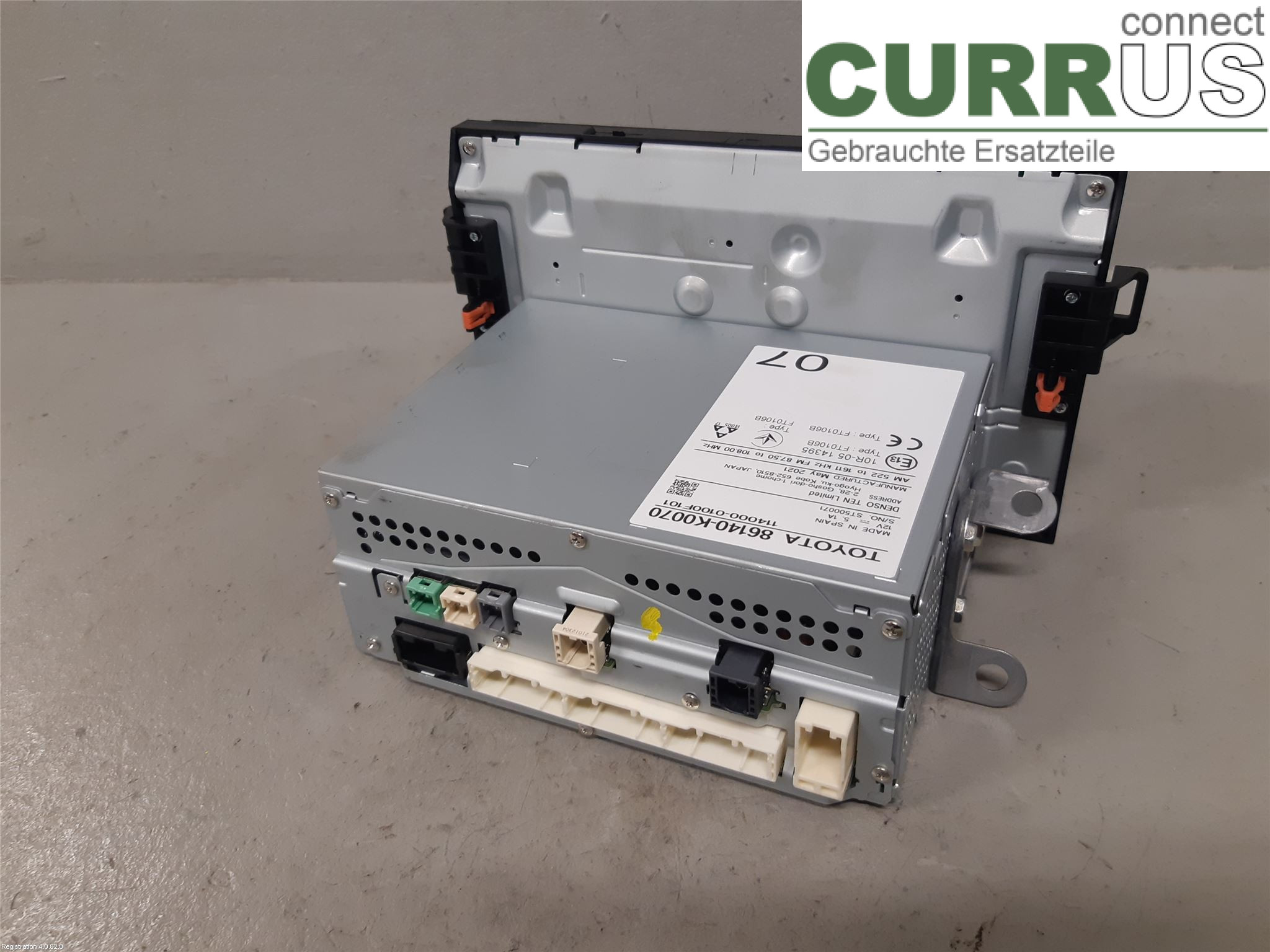 TOYOTA YARIS  20- Radio CD / Multimedia panel 86140-K0070 M15A-FXE