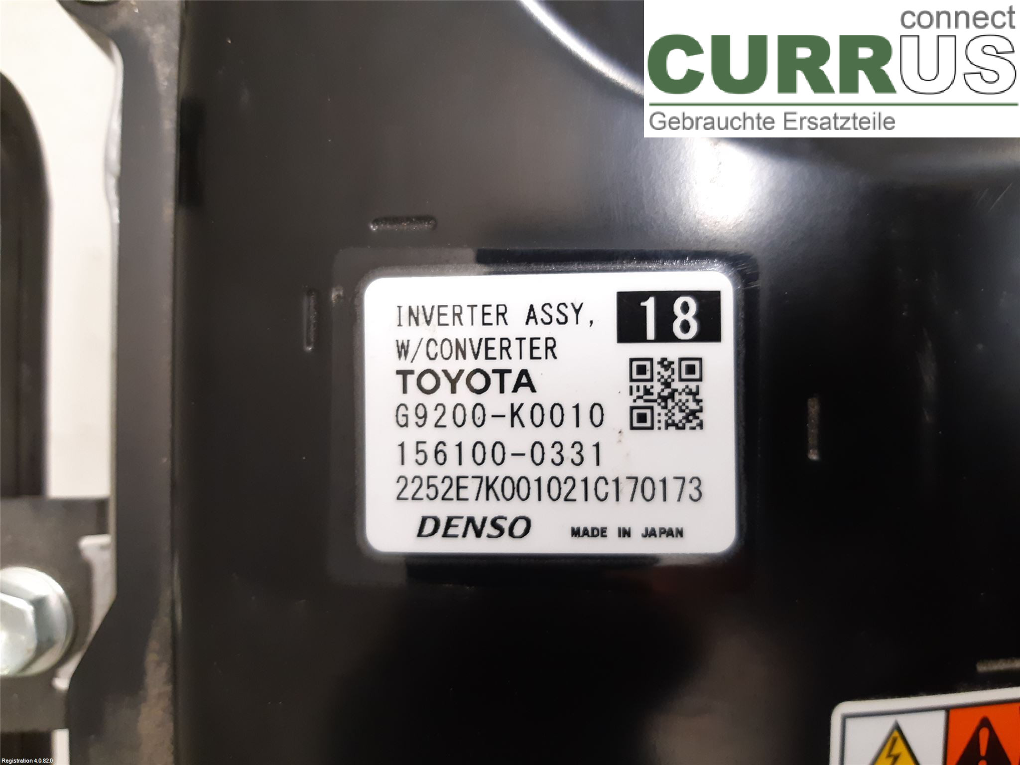 TOYOTA YARIS  20- Omvandlare / inverter - elektrisk G9200-K9011 M15A-FXE