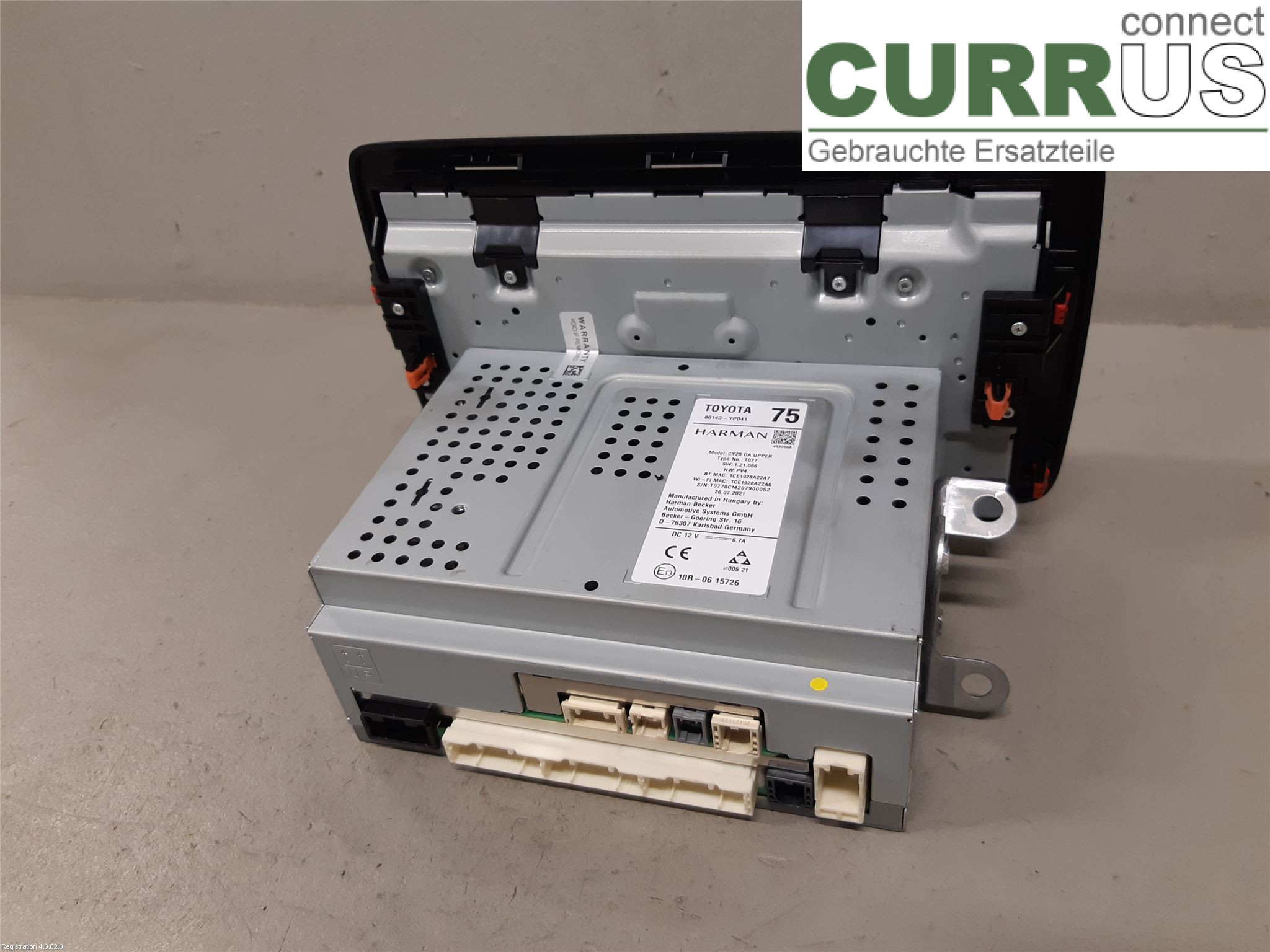 TOYOTA YARIS CROSS 21- Radio CD / panneau multimédia 86140-YP042 M15A-FXE