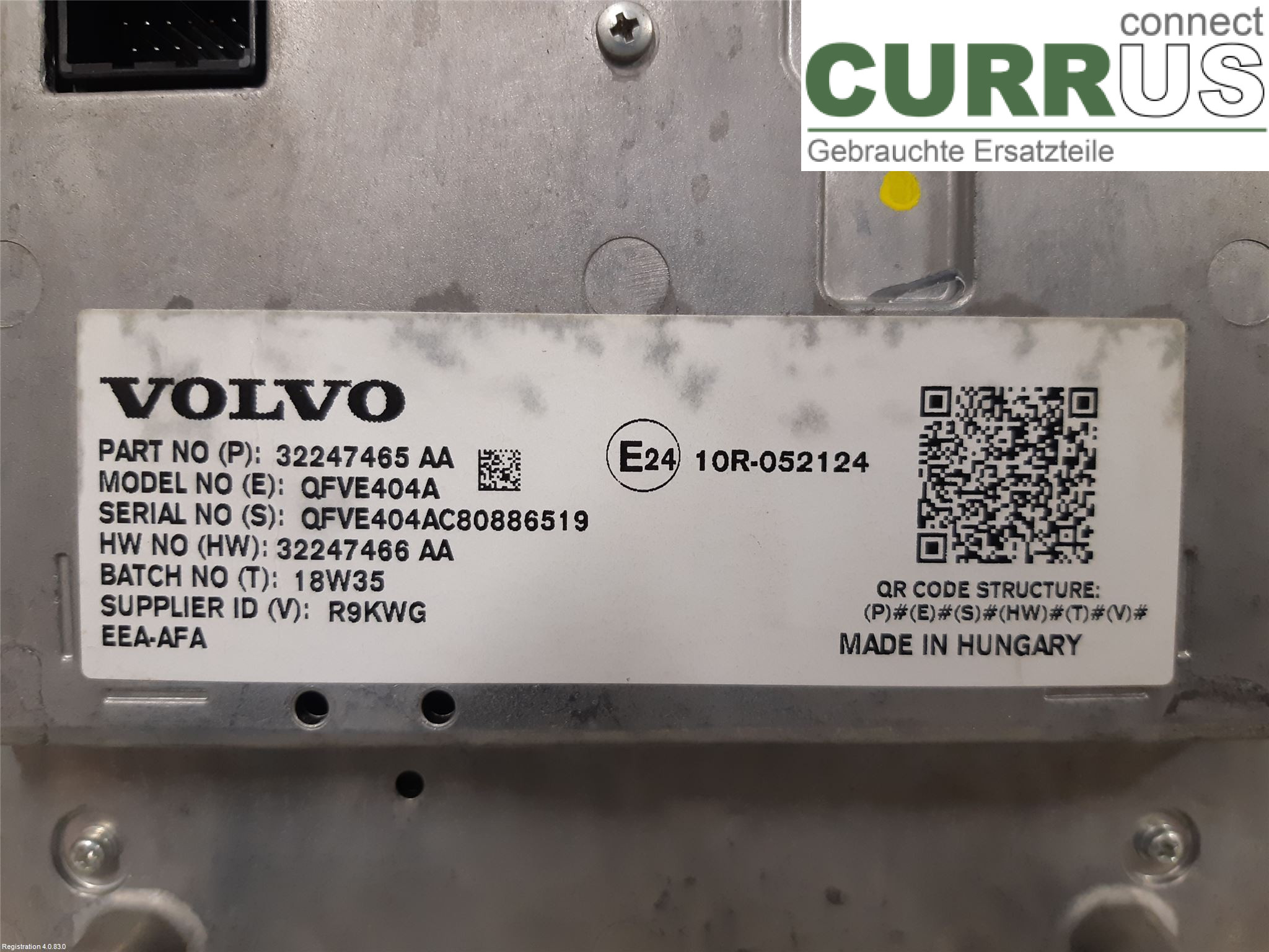 VOLVO V90  17- Radio CD / Multimedia panel 36012820 D4204T14