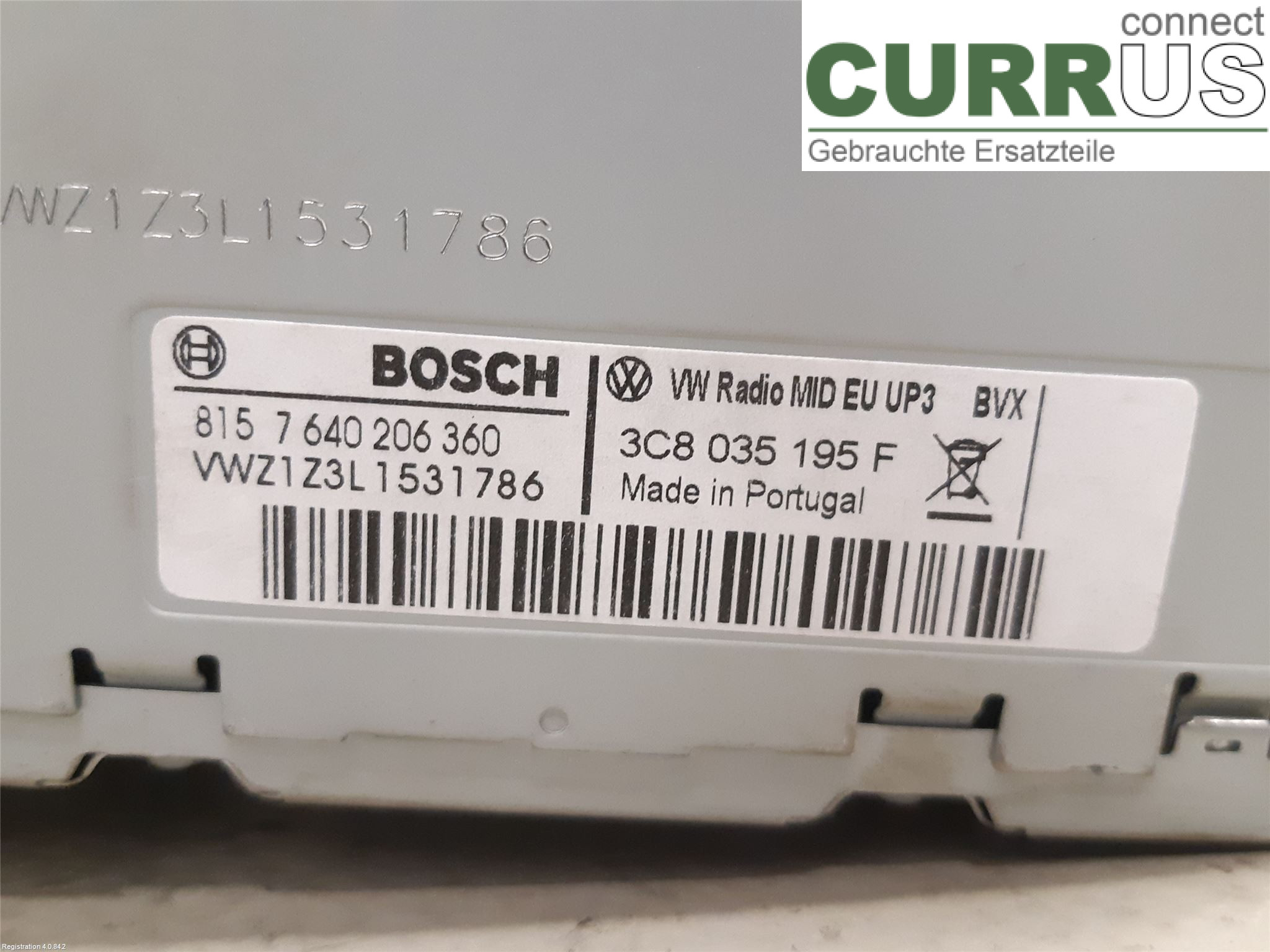 VW PASSAT  11-14 Radio CD / panneau multimédia 3C8 057 195 FX CDGA