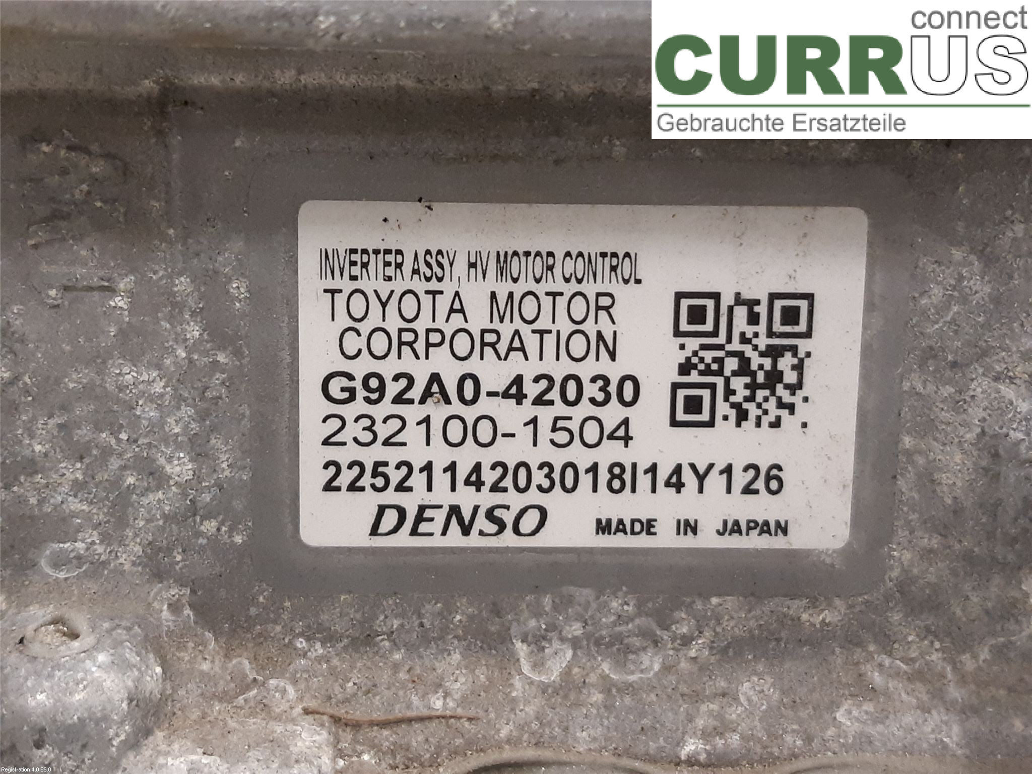 TOYOTA RAV4  13-18 Converter / inverter - electric G92A0-42050 2AR-FXE