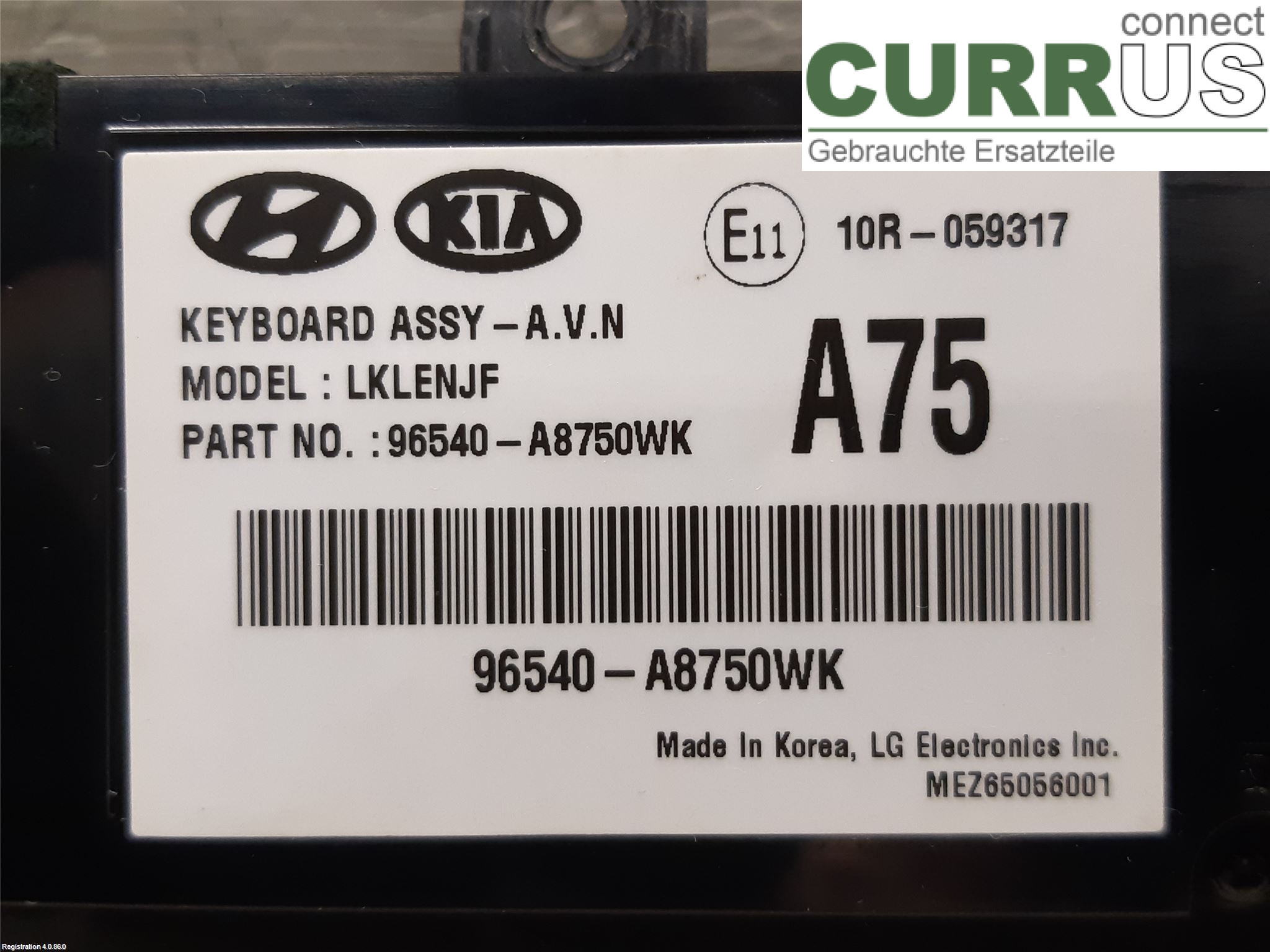 KIA OPTIMA  16-20 Radio CD /Multimediapanel 96540A 8750 D4FD