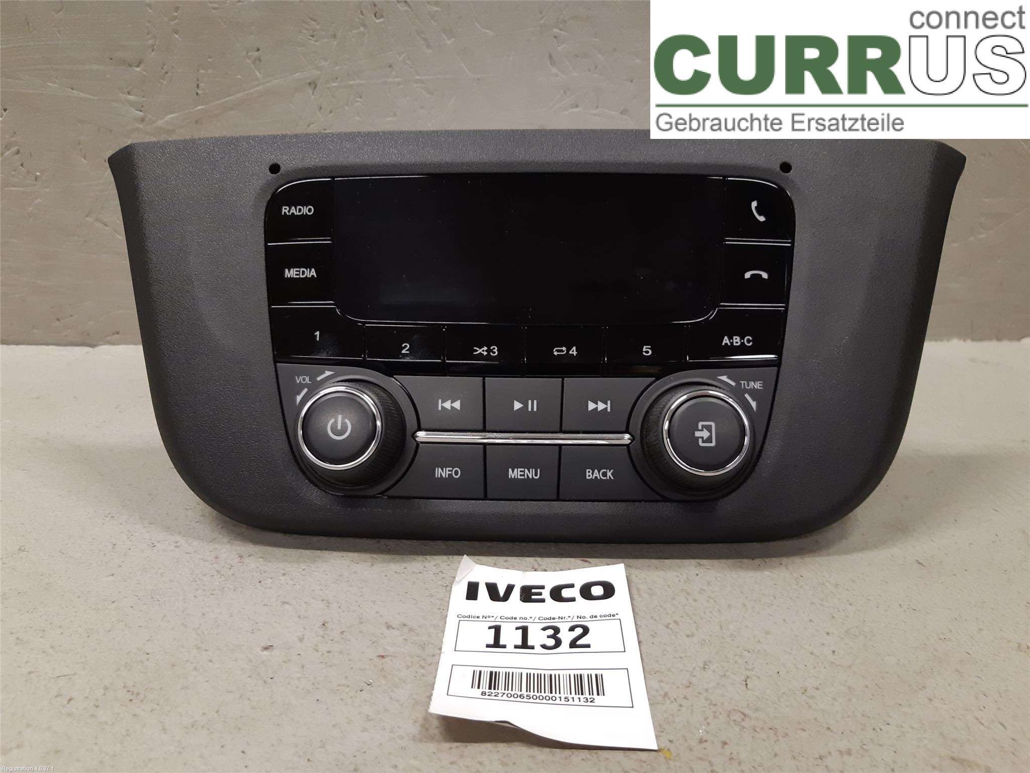 IVECO DAILY 14- Radio-CD-/Multimedia-Panel 5802807801 F1AGL411H