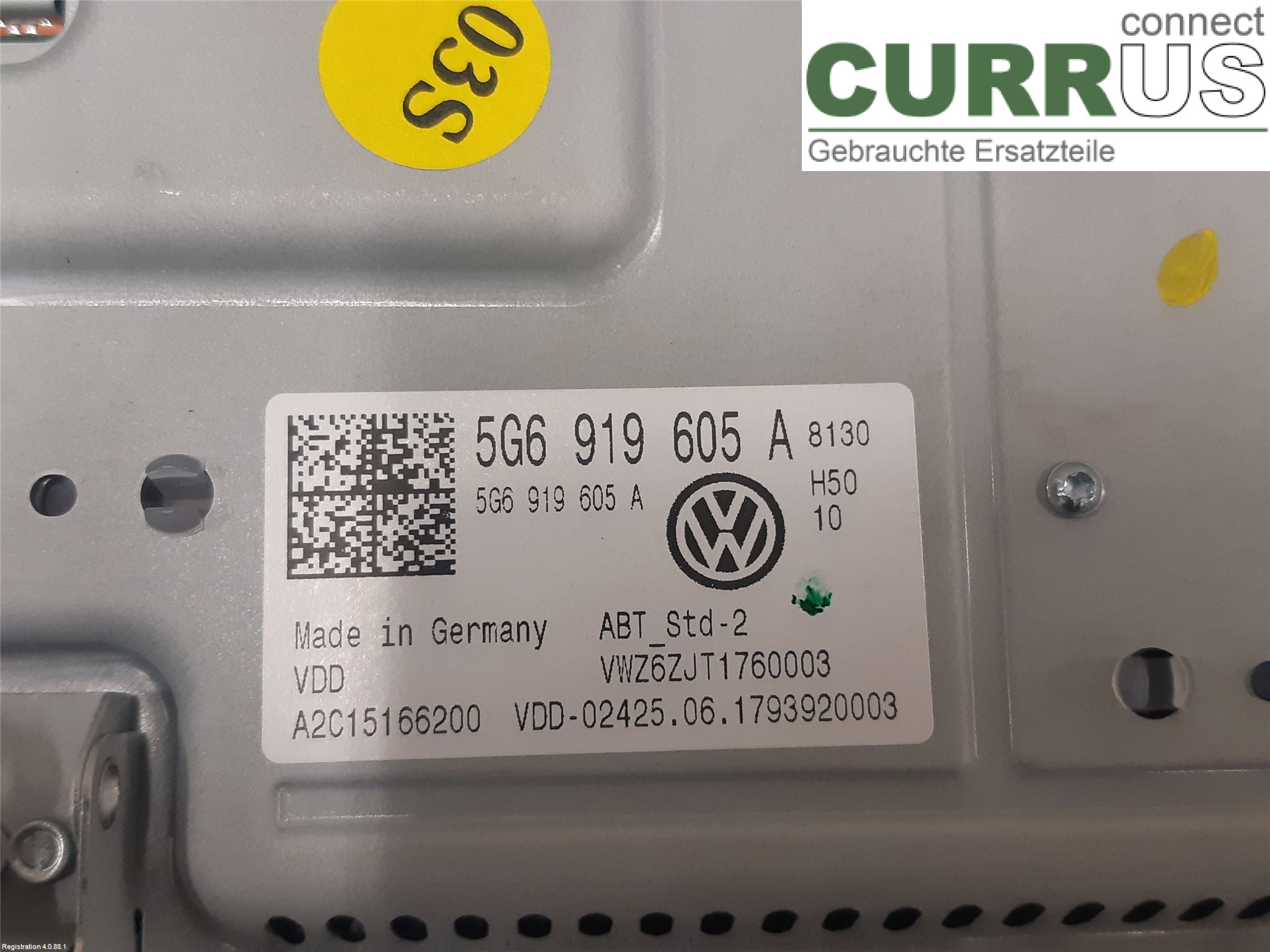 VW PASSAT  15-19 Radio CD / Multimedia panel 5NN 919 605 A DFCA