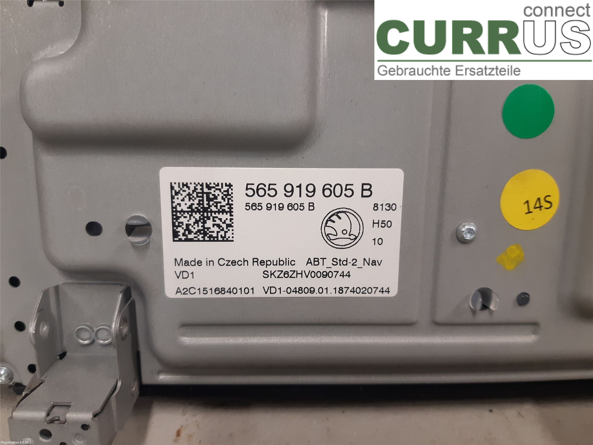 SKODA KODIAQ 17-24 Radio CD / Multimedia panel 565 919 605 B DFHA