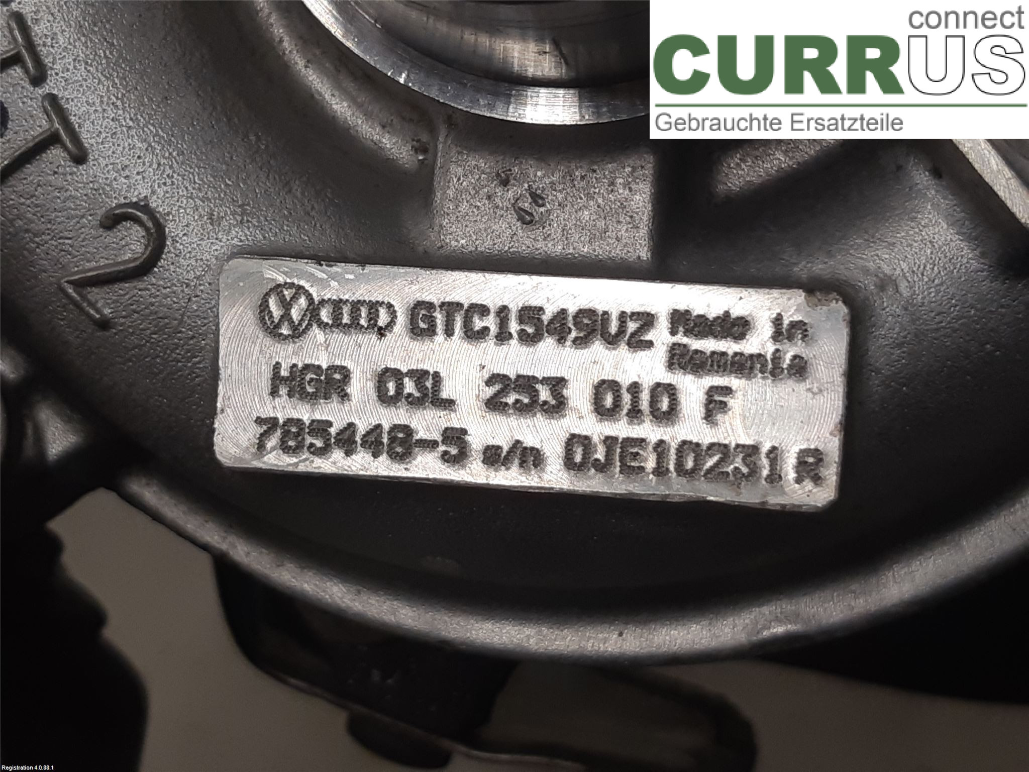 VW PASSAT  11-14 Turbo charger 03L253010F CFGB