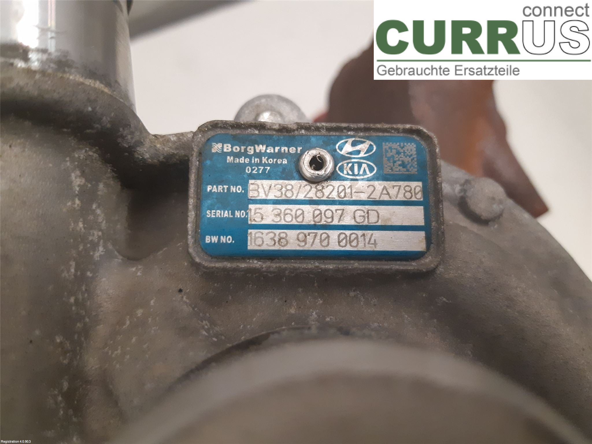 KIA CEED  12-18 Turbo charger 282012A780 D4FB